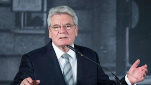 Prezydent Niemiec Joachim Gauck, podczas otwarcia wystawy o powstaniu warszawskim
