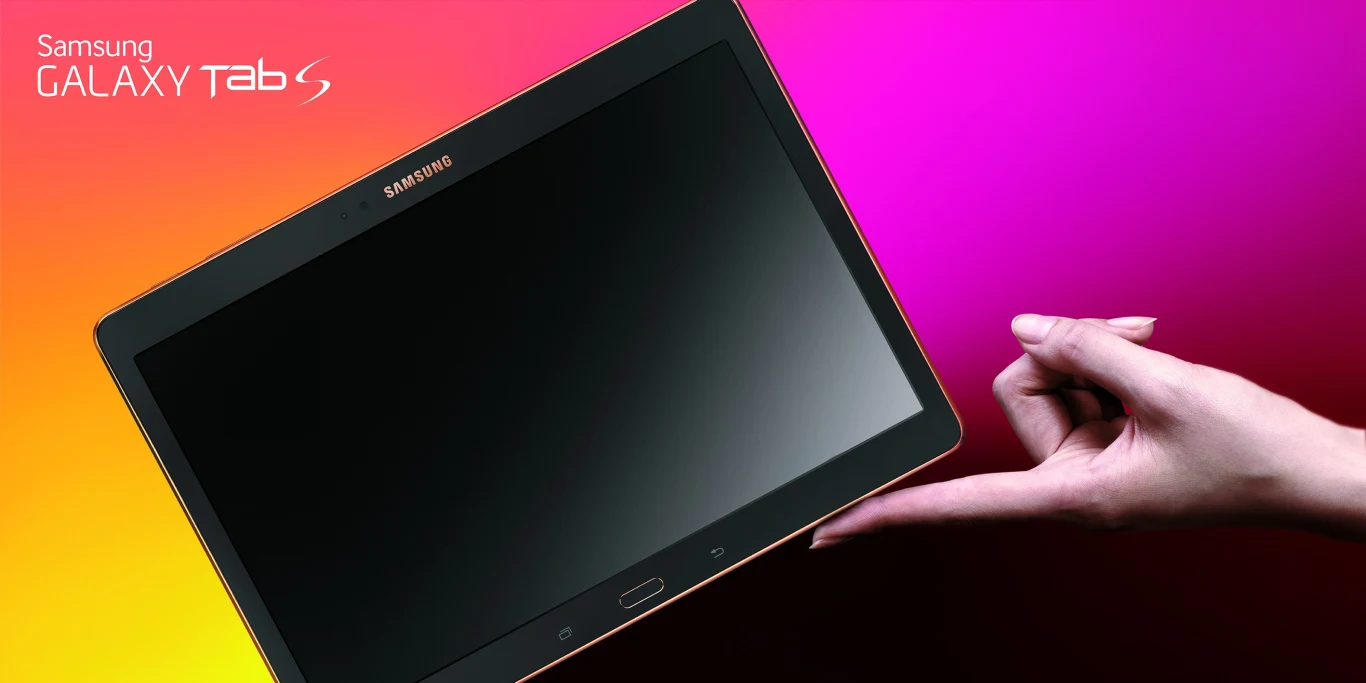 Samsung Galaxy Tab S jest dostępny w dwóch rozmiarach: 8,4 i 10,5 cala Samsung Galaxy Tab S jest dostępny w dwóch rozmiarach: 8,4 i 10,5 cala