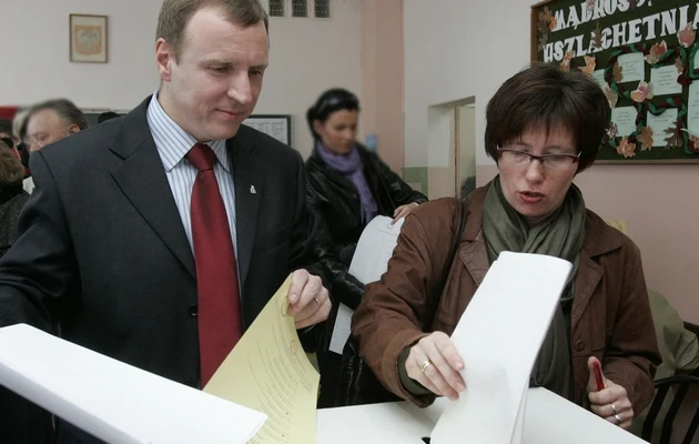 Jacek Kurski z żoną (2007 rok) Jacek Kurski z żoną (2007 rok)