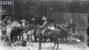 Wymarsz Pierwszej Kompanii Kadrowej do Kongresówki - zdobycie Kielc. Powitanie Józefa Piłsudskiego