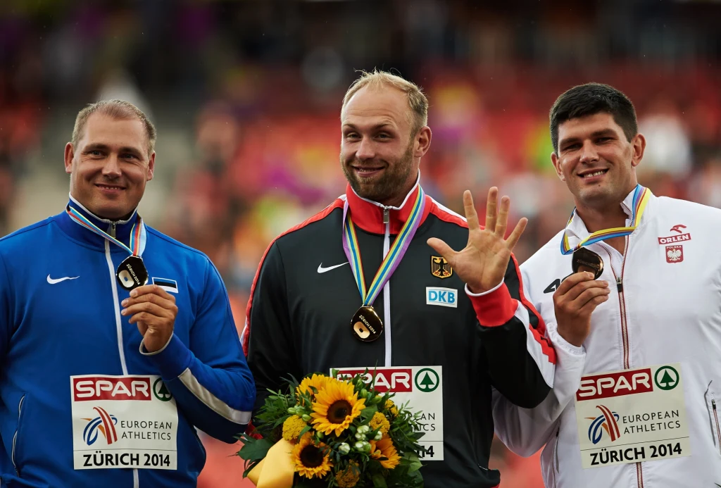 Srebrny Gerd Kanter, złoty Robert Harting i brązowy Robert Urbanek