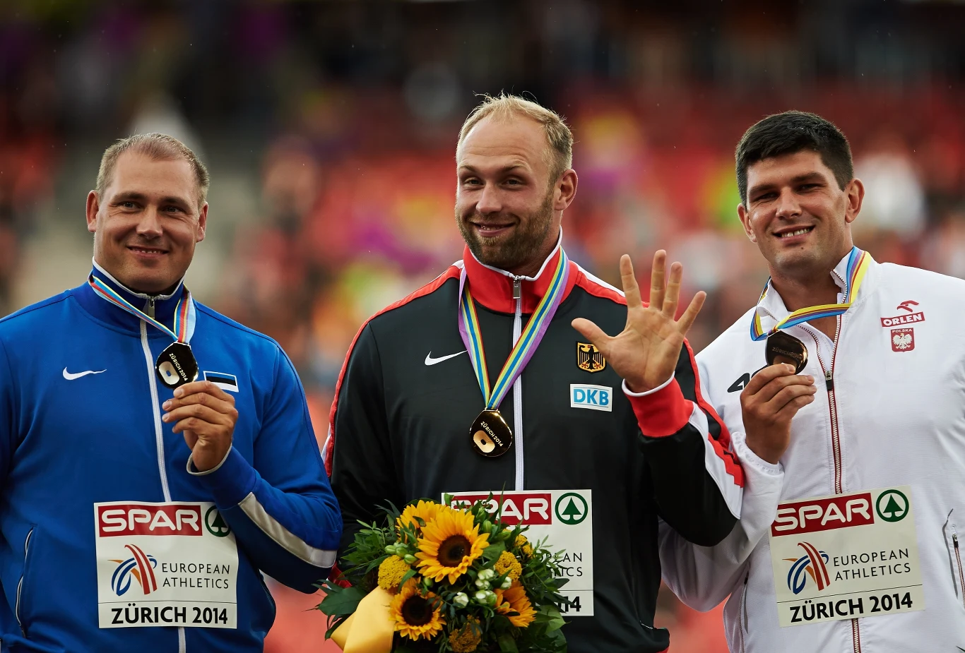 Srebrny Gerd Kanter, złoty Robert Harting i brązowy Robert Urbanek