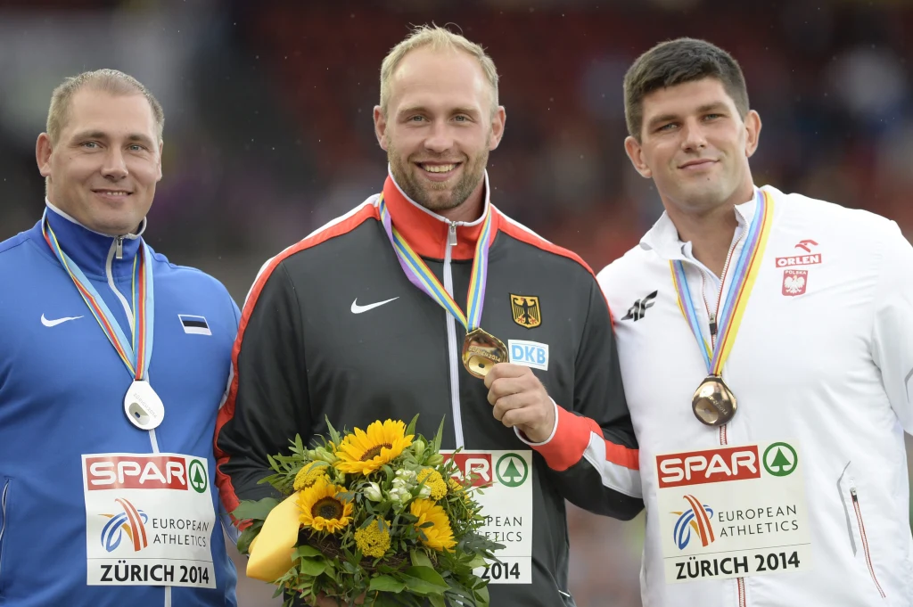 Srebrny Gerd Kanter, złoty Robert Harting i brązowy Robert Urbanek