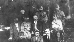 Tymczasowy Komitet Rewolucyjny Polski - namiastka komunistycznego rządu, który miał objąć władzę w Polsce po jej podbiciu przez Armię Czerwoną. W środku: Feliks Dzierżyński, Julian Marchlewski, Feliks Kon, Józef Unszlicht