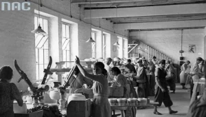 Zakład wyrobów z alabastru z okolic Stanisławowa. Lata 30. XX wieku