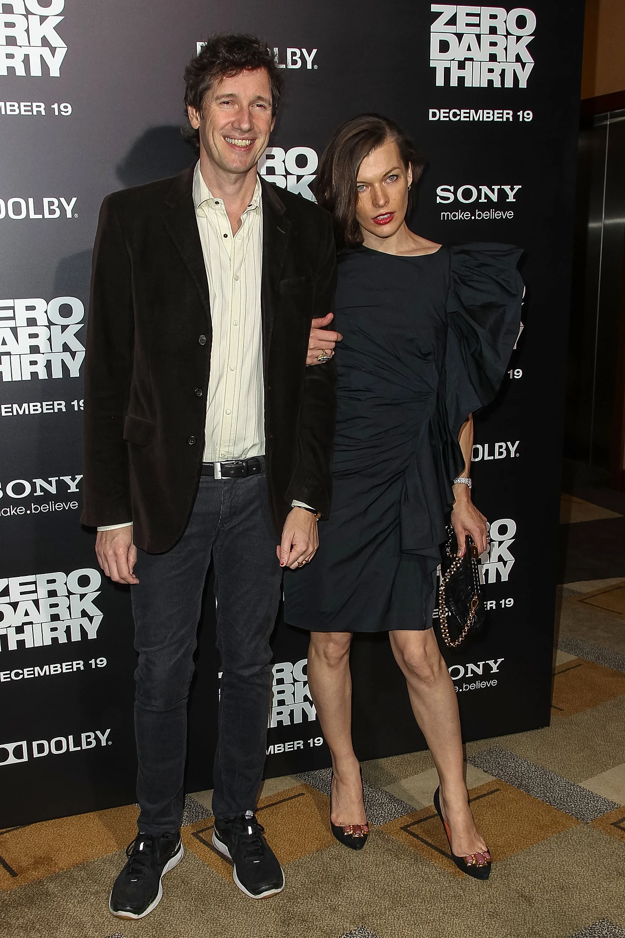 Milla Jovovich z mężem Milla Jovovich z mężem