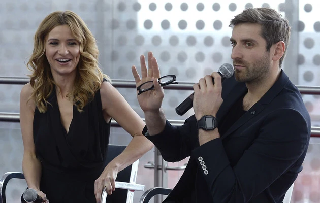 Joanna Koroniewska i Maciej Dowbor na prezentacji obuwia