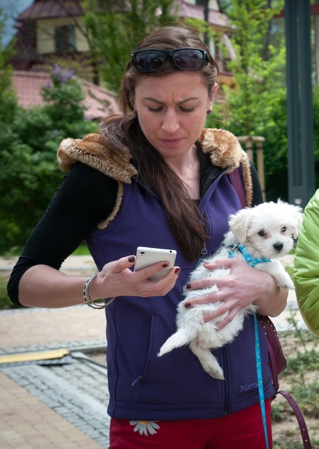 Justyna Kowalczyk z psem Marianem