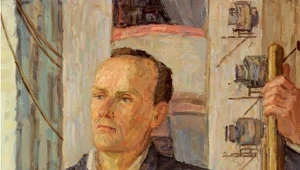 Halina Kowalska-Krysińska, Portret J. Wiktorskiego brygadiera teatralnego, 1949 rok (ilustracja zamieszczona w książce Jolanty Studzińskiej "Socrealizm w malarstwie polskim”)