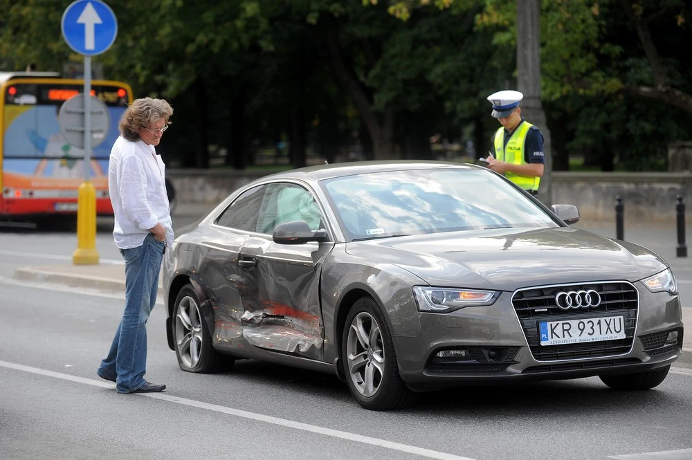 Samochód Zbigniewa Wodeckiego został staranowany