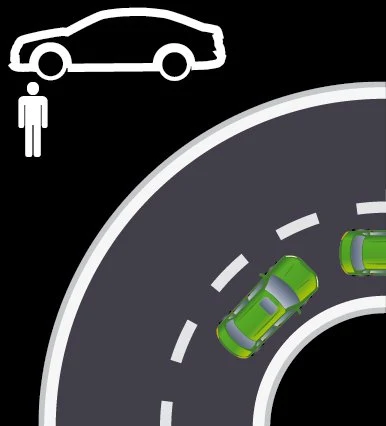 Nieobciążony samochód pozostaje neutralny także w końcowej fazie pokonywania zakrętu.