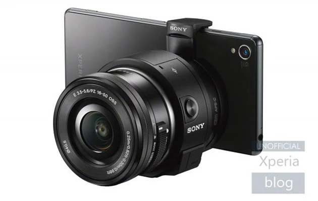 Aparat w obiektywie do smartfonów Sony QX1 Źródło: xperiablog