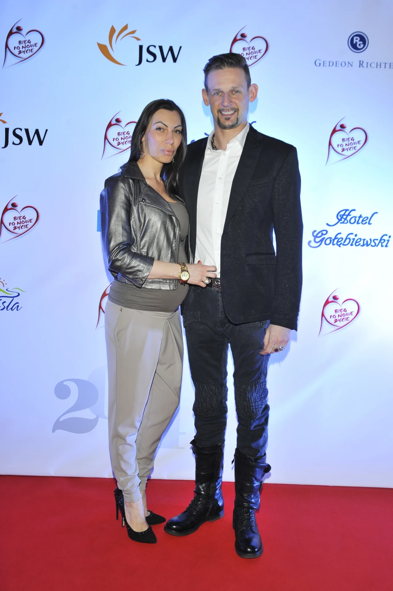 ...i z obecną partnerką Ewą Tecel ...i z obecną partnerką Ewą Tecel