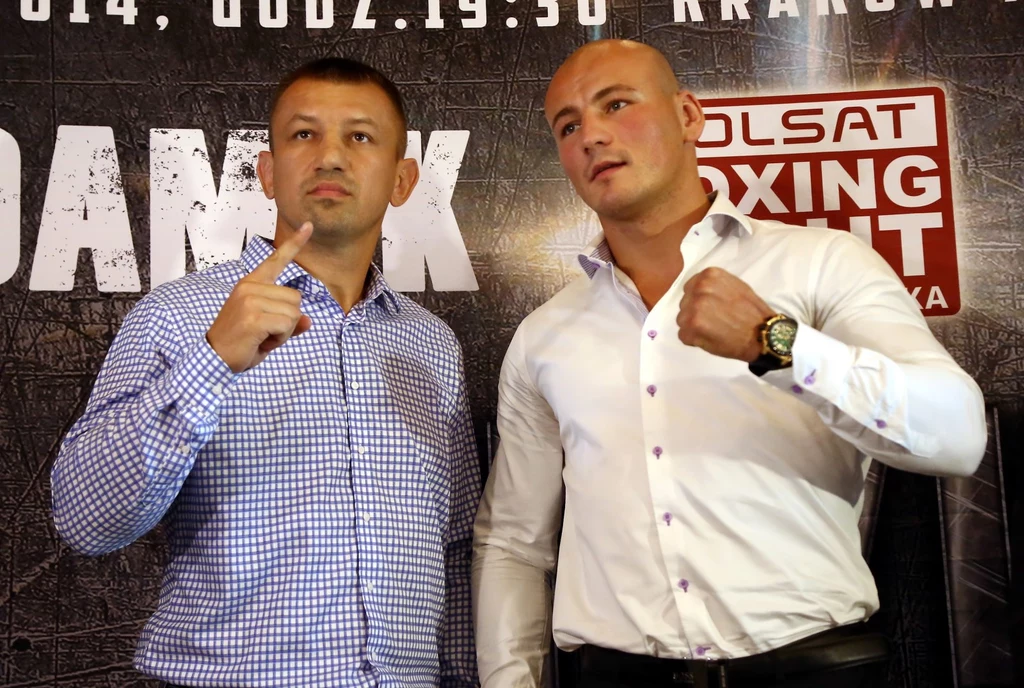Tomasz Adamek i Artur Szpilka na pierwszej konferencji przed walką. Tomasz Adamek i Artur Szpilka na pierwszej konferencji przed walką.