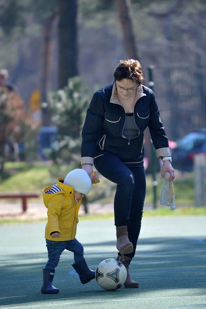 Ewa Kopacz z wnukiem Julianem Ewa Kopacz z wnukiem Julianem