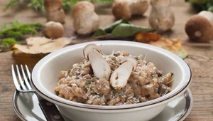 Risotto borowikowe z serem 