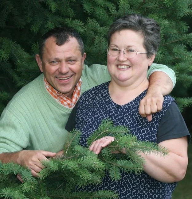 Ze zmarłą żoną Luizą