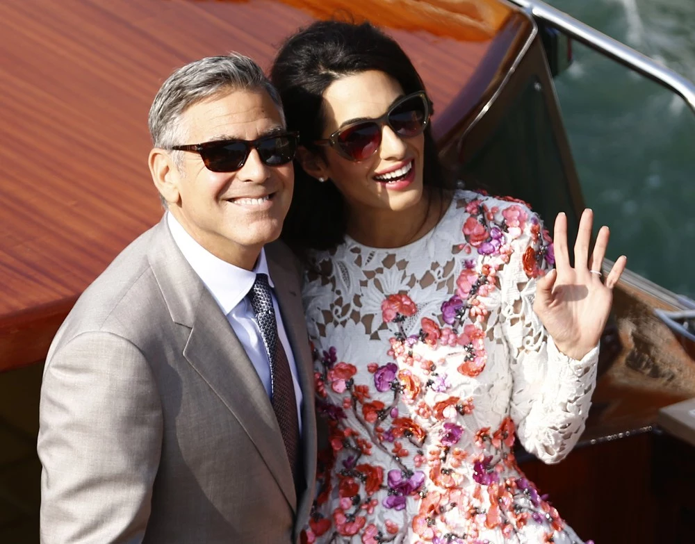 George Clooney i Amal Alamuddin już po ślubie George Clooney i Amal Alamuddin już po ślubie