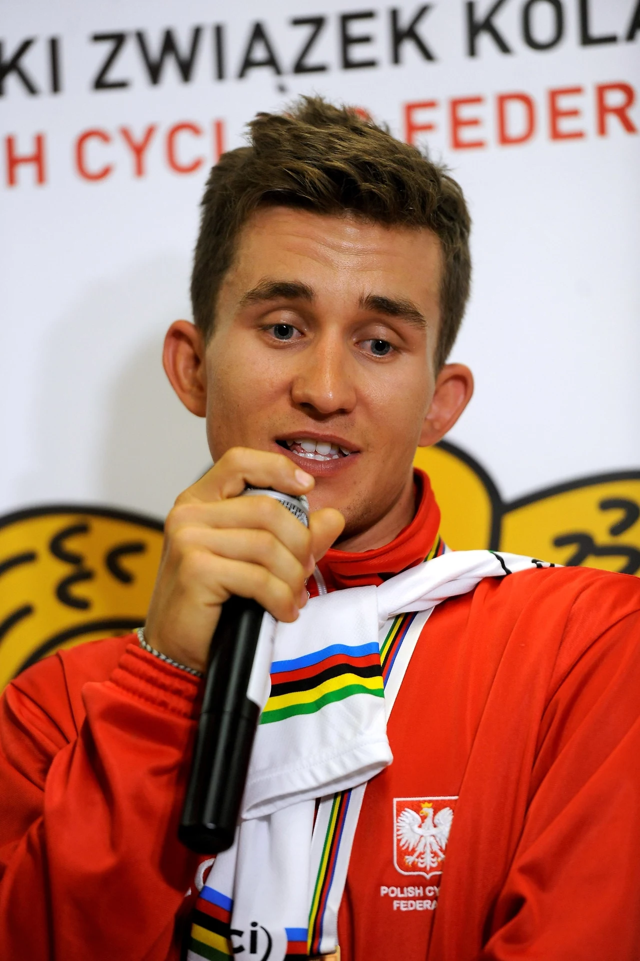 Michał Kwiatkowski - mistrz świata - wrócił do kraju