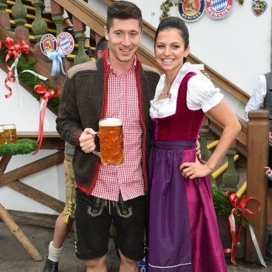 Anna Lewandowska z mężem