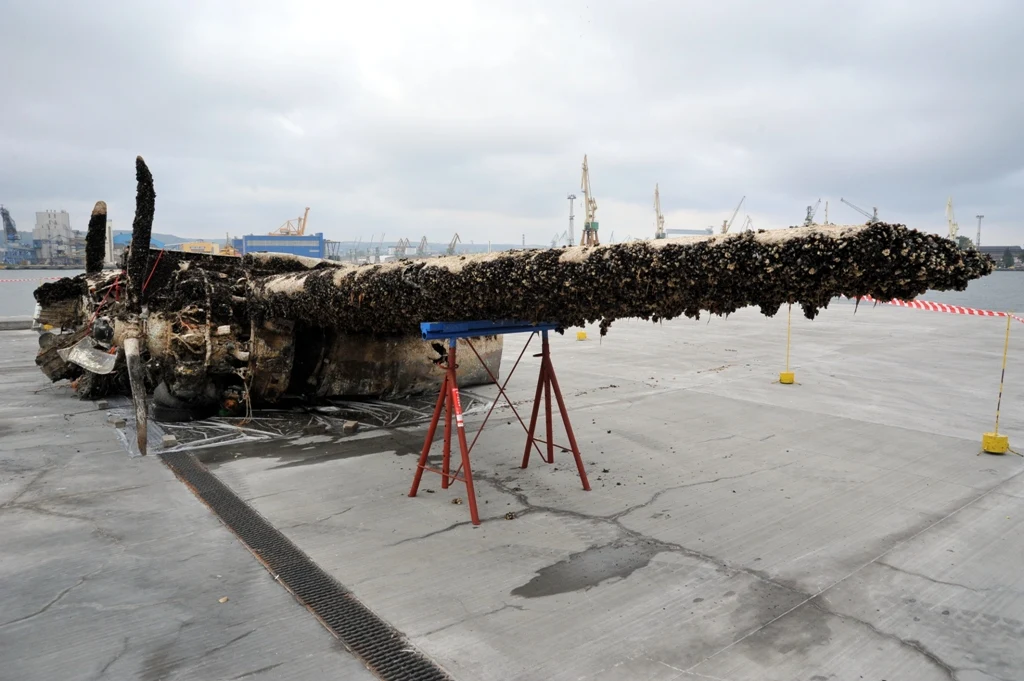Wrak bombowca A-20 Havoc wydobyty z dna Bałtyku
