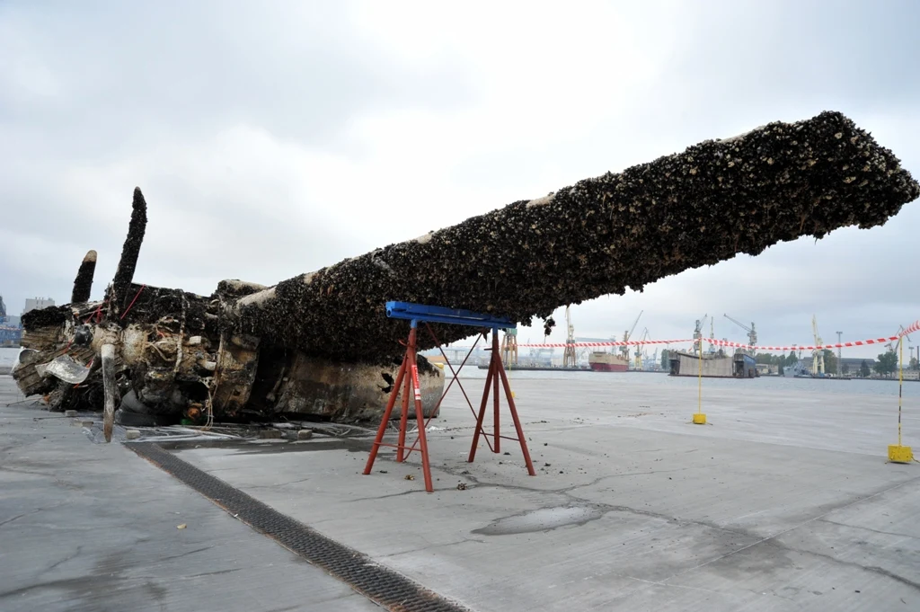 Wrak bombowca A-20 Havoc wydobyty z dna Bałtyku