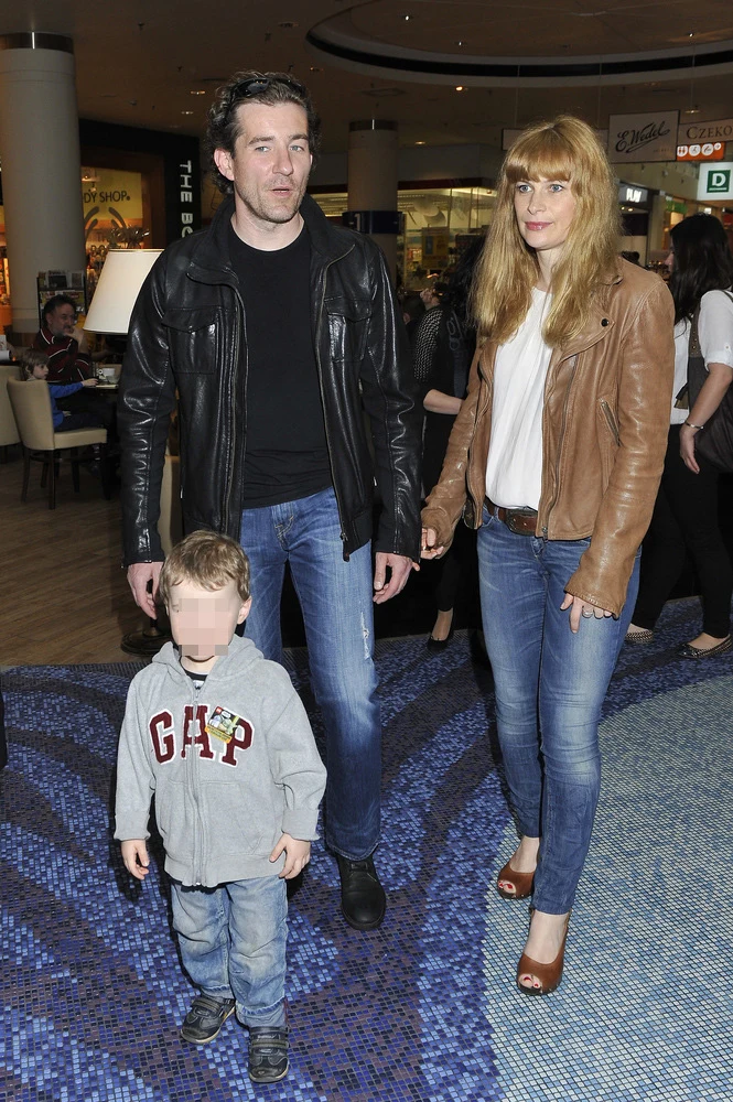 Przemysław Sadowski z żoną Agnieszką i synem