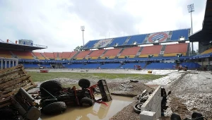 Stadion Montpellier HSC zniszczony przez wodę