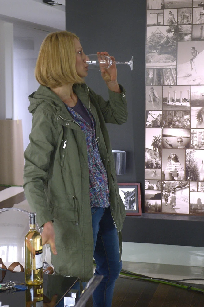 Joanna Moro na planie "Blondynki"