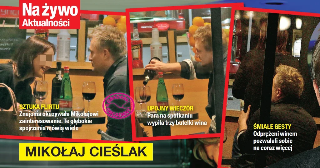 Mikołaj Cieślak spędził wieczór z tajemniczą bruntką Mikołaj Cieślak spędził wieczór z tajemniczą bruntką