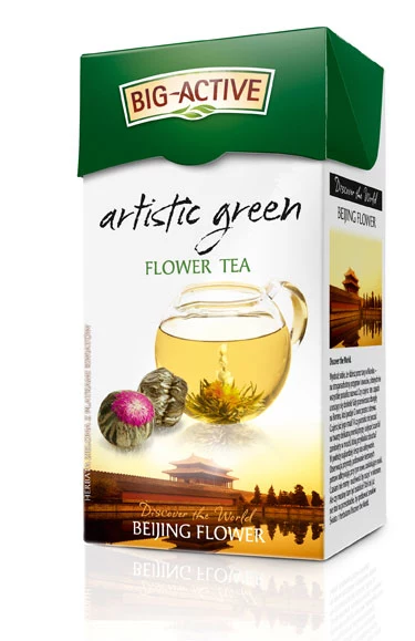 Big-Active Artistic Green Flower Tea 