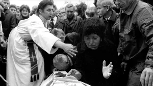 Pogrzeb Bogdana Włosika - 20-letniego robotnika zastrzelonego podczas demonstracji