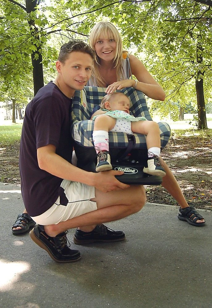 Dominika z mężem i synkiem