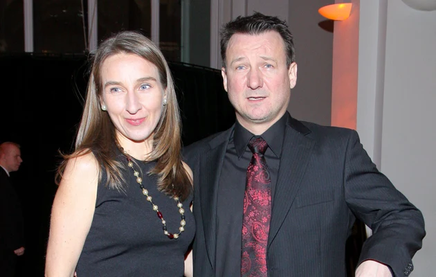 Robert Więckiewicz z żoną