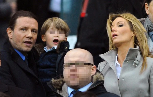 Małgorzata Rozenek z synem i partnerem Radosławem Majdanem