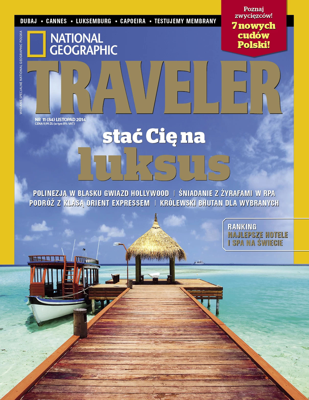 Okładka listopadowego wydania magazynu National Geographic Traveler 