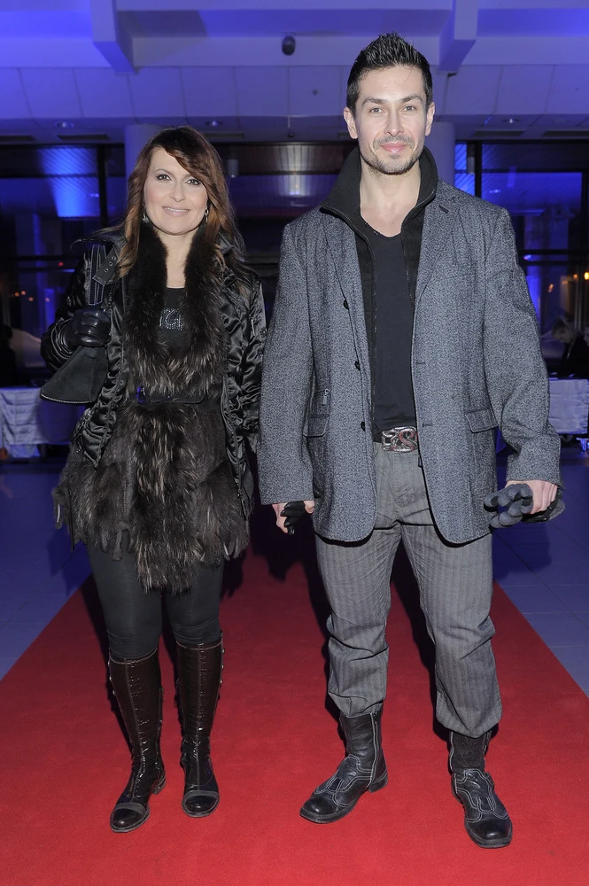 ...i z mężem Marcinem Łopuckim