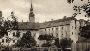 Tylne zabudowania klasztoru w Lubomierzu, lata 30. XX wieku