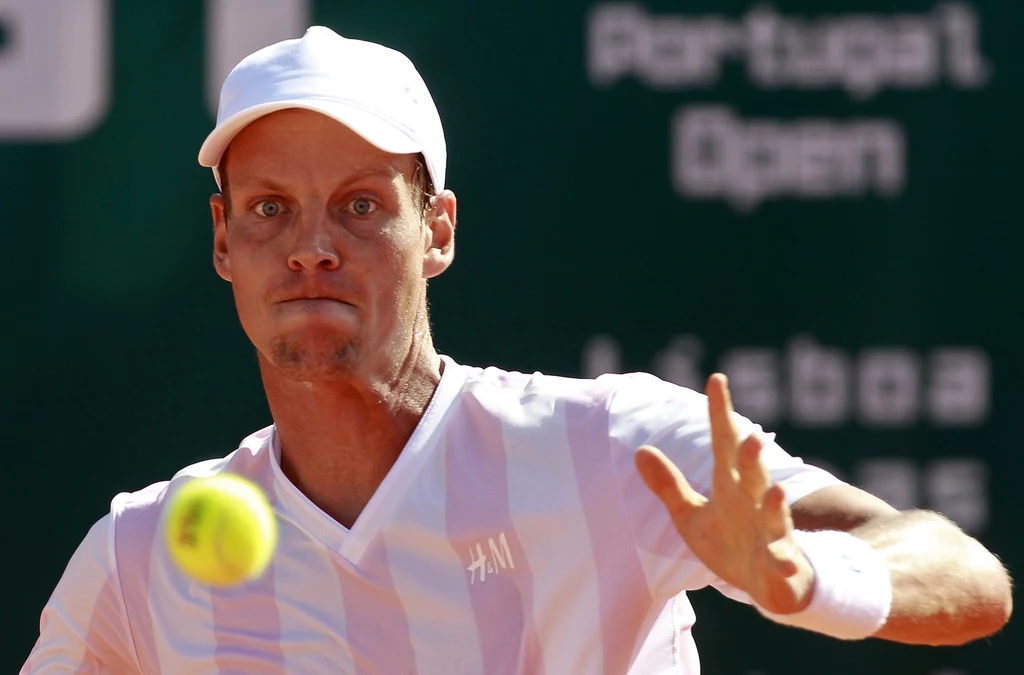 Czech Tomas Berdych podczas tegorocznego Portugal Open w Oeiras