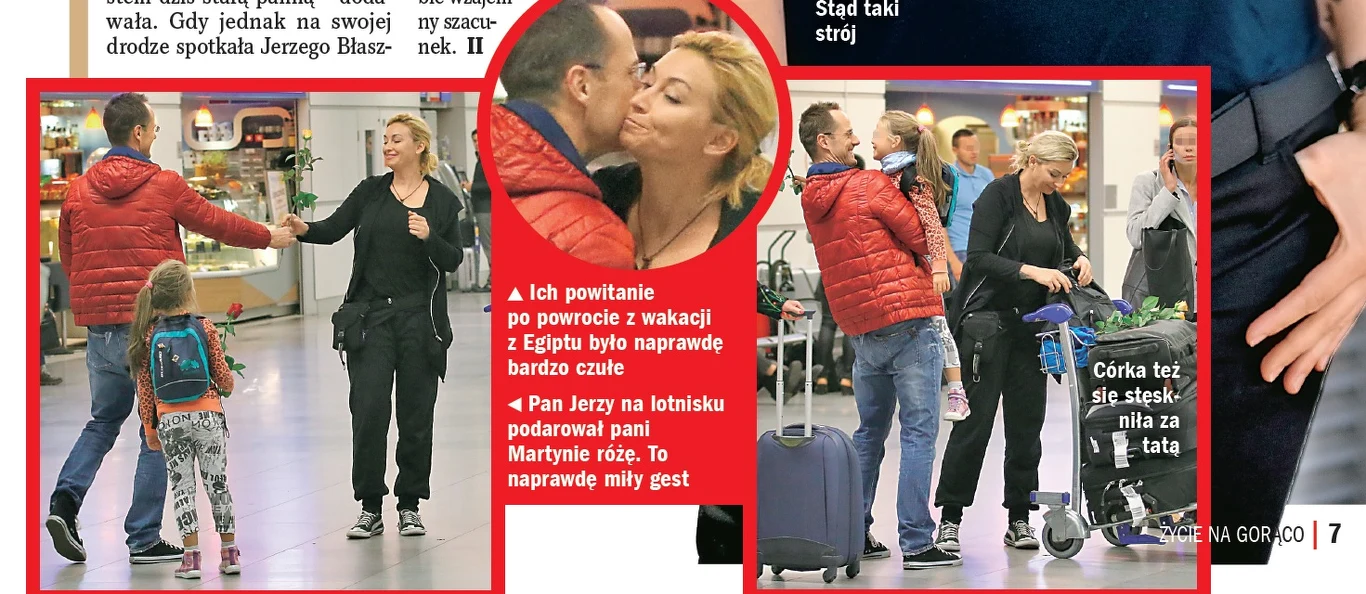 Martyna z byłym i córką na lotnisku Martyna z byłym i córką na lotnisku