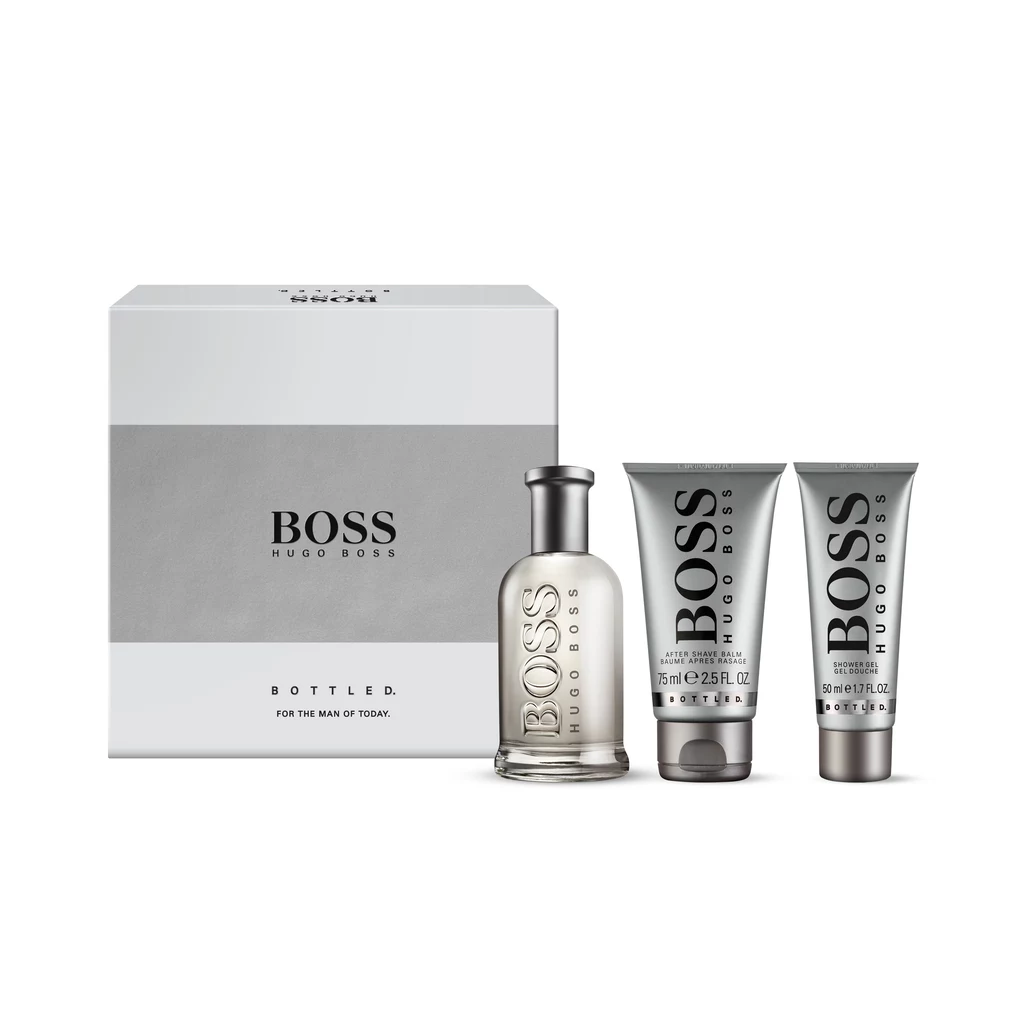BOSS BOTTLED. Woda Toaletowa w Sprayu 100ml + Balsam po goleniu 75 ml + Żel pod prysznic 50 ml. Cena 345 zł. BOSS BOTTLED. Woda Toaletowa w Sprayu 100ml + Balsam po goleniu 75 ml + Żel pod prysznic 50 ml. Cena 345 zł.
