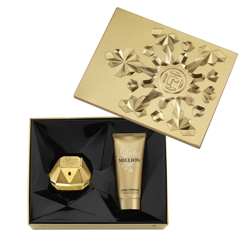 PACO RABANNE Lady Million - Woda Perfumowania 50 ml + Balsam do ciała 100 ml. Cena: 300 zł. PACO RABANNE Lady Million - Woda Perfumowania 50 ml + Balsam do ciała 100 ml. Cena: 300 zł.