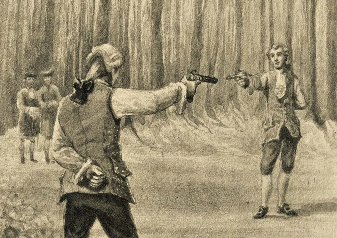 Casanova trafił także do Polski. Na obrazku jego słynny pojedynek z z magnatem Franciszkiem Ksawerym Branickim