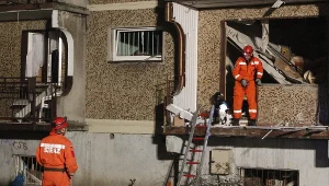 Blok przy ulicy Energetyki w Bytomiu po wybuchu gazu