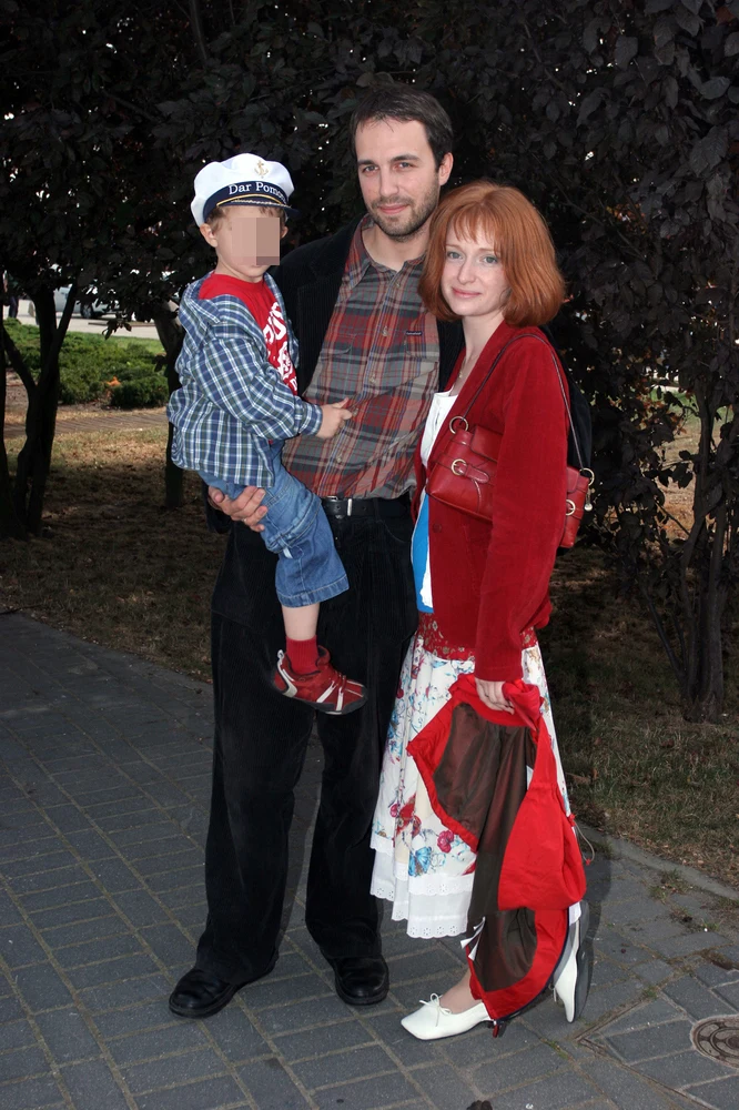 Maciej Marczewski z żoną i synkiem Maciej Marczewski z żoną i synkiem