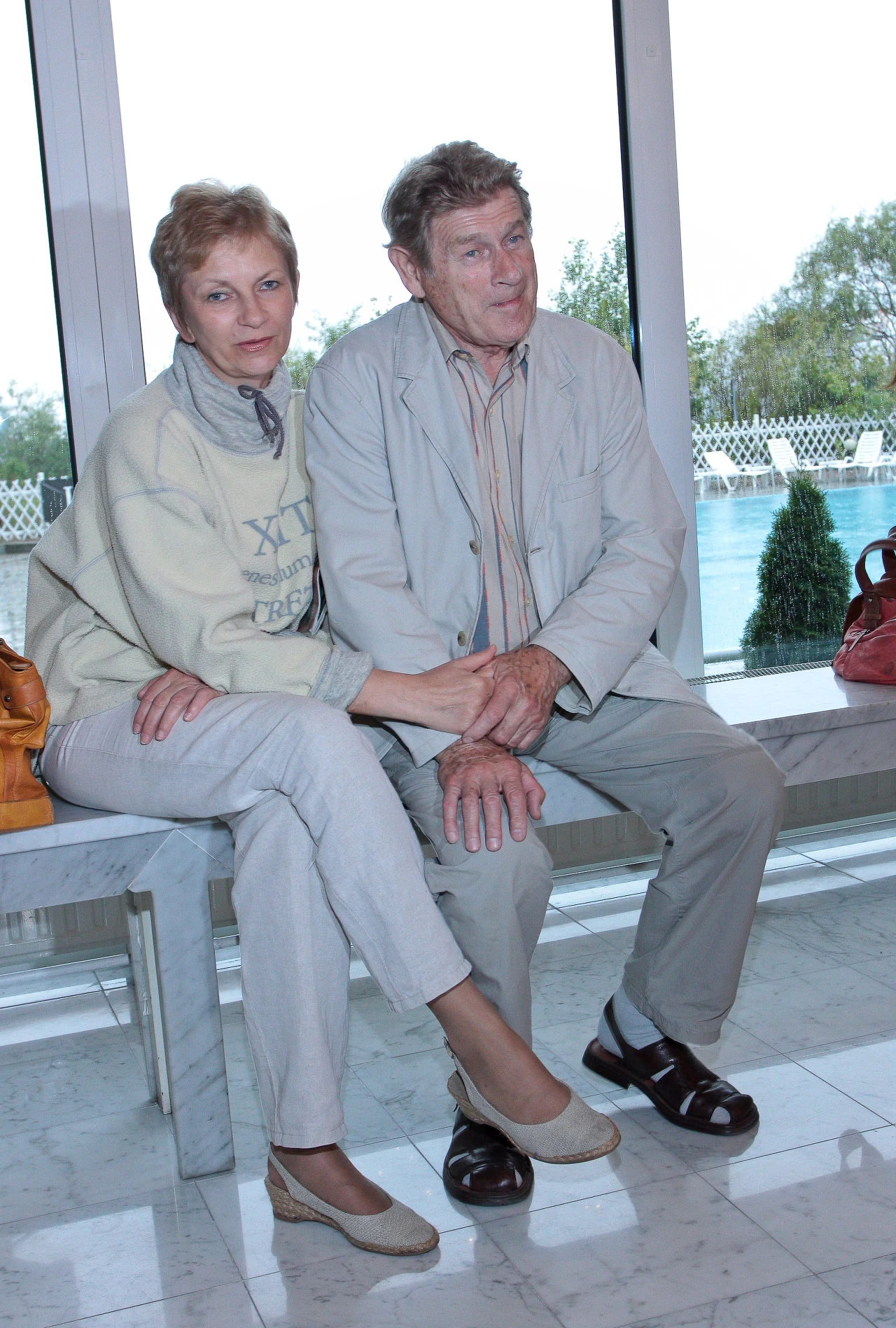 Stanisław Mikulski z trzecią żoną Małgorzatą Stanisław Mikulski z trzecią żoną Małgorzatą