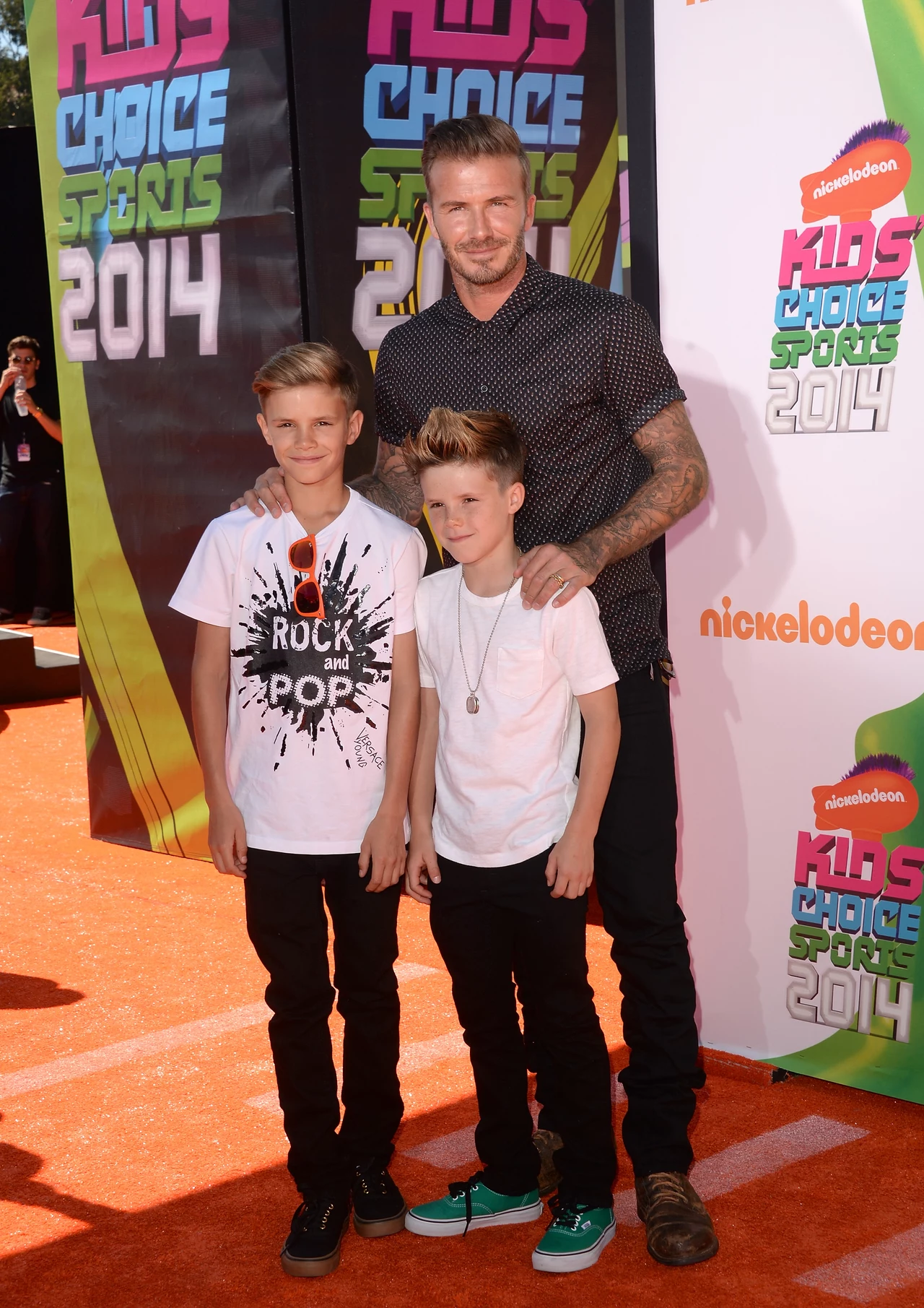 David Beckham z synami David Beckham z synami