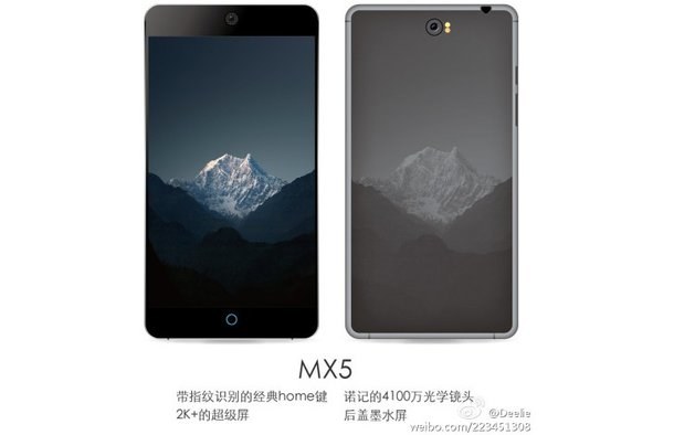 Render mający przedstawiać Meizu MX5 