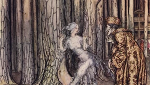 Ilustracja Arthura Rackhama  do jednej z baśni braci Grimm