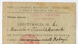 Legitymacja Naczelnego Komisarza Spisowego w Kobryniu, 9 grudnia 1931